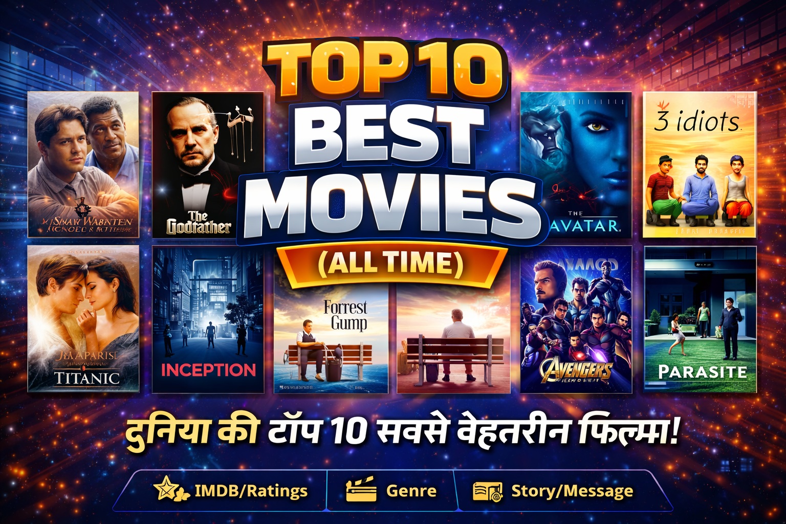 दुनिया की Top 10 Best Movies (All Time)